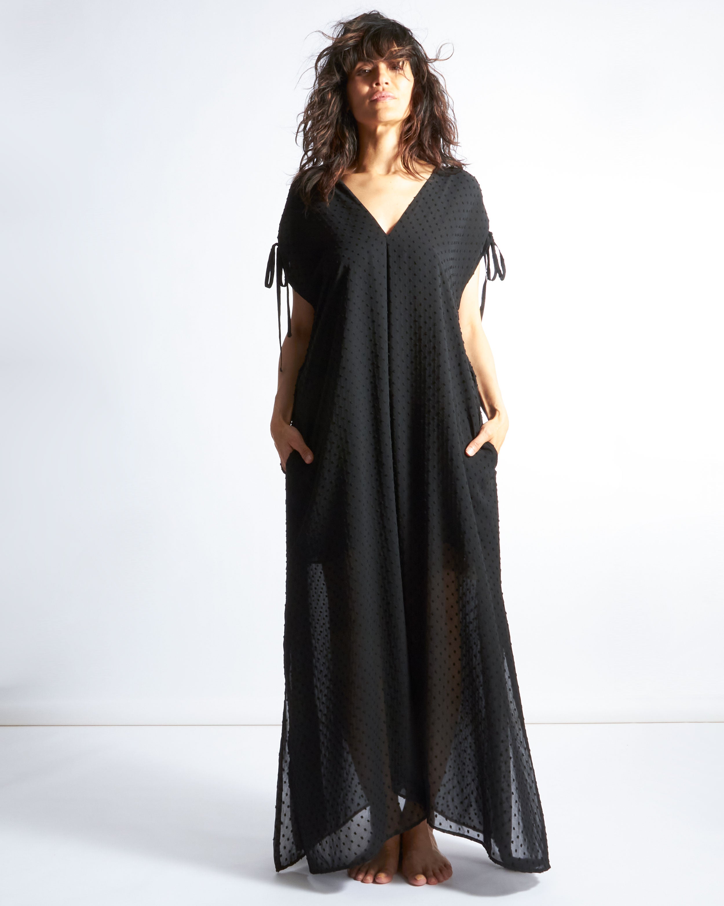 $250 Mandy Bubble sleeve milly Italian purchases fabric black Dress